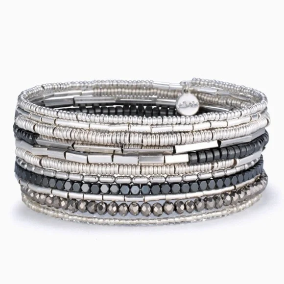 :: Stella & Dot SILVER Celine Wrap Bracelet Retired - Picture 6 of 8